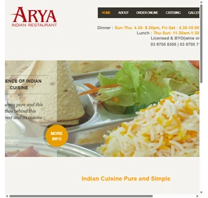 arya - arya indian restaurant