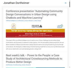 jonathan dortheimer - researcher and expert in collaborative computer mediated design