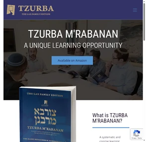 tzurba m rabanan a unique learning opportunity