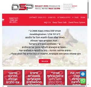 אילוף כלבים וכלבו הכל לחיות די אס פי - dsp israel dog trainer דייב פרץ