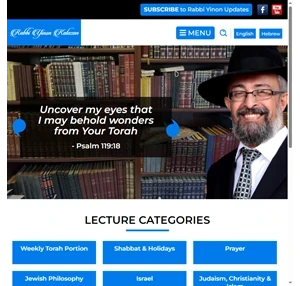 rabbi yinon kalazan - leading figure in jewish thought