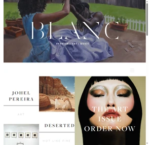 blanc magazine fashion art music