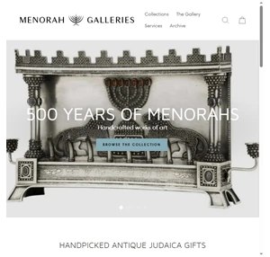 menorah galleries - fine antique judaica