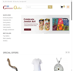 canaan-online - jewish jewelry and judaica store