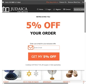 judaica unlimited - judaica web store to shop everyday judaica needs including jewish articles shabbat items jewish holidays jewish celebrations.