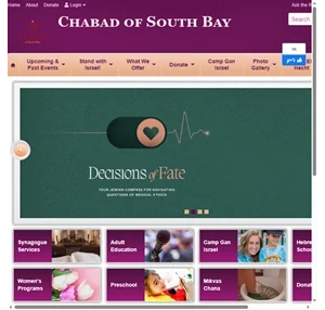 chabad of south bay - celebrating the soul of judaism. serving lomita torrance san pedro redondo beach harbor city palos verdes the entire south bay areas.
