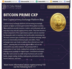bitcoin prime cxp cryptocurrency exchange platform blog
