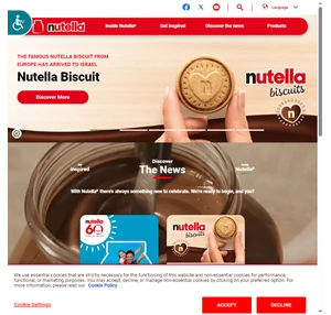 nutella israel official website