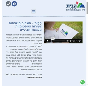 הבית ליווי והעצמת משפחות לוקחים אחריות משפחתית פרוייקט ייחודי למשפחתו צעירות בישראל ליצירת חזון מטרות ויעדים