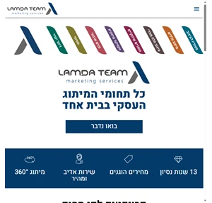 חברת מיתוג שירותי פרסום ושיווק מקצועיים במחירים נוחים LAMDA TEAM