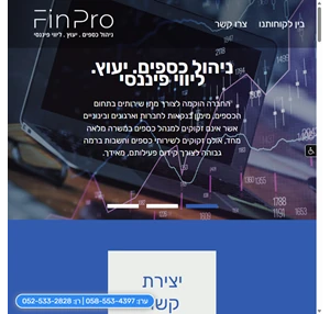 finpro ניהול כספים. יעוץ. ליווי פיננסי