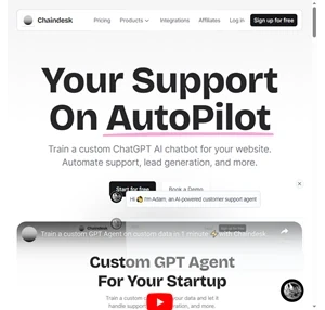 chaindesk - build a chatgpt ai chatbot for your website