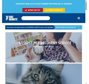 lost pet recovery service pet microchips akc reunite