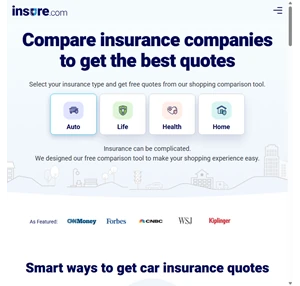 Insurance Quotes - Compare Auto Health Home and Life Insurance Insure.com