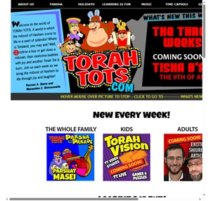 torah tots - the site for jewish children - home page