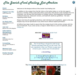 jewish food mailing list archives