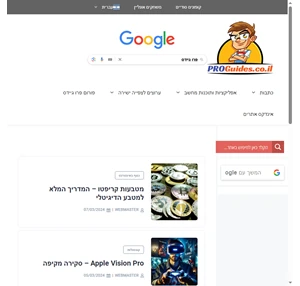 מדריכים ומאמרים מקצועיים - פרו גיידס