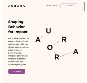 aurora shaping behavior for product performance