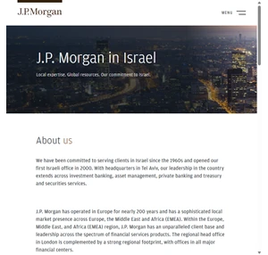 j.p. morgan israel about us