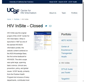  UCSF HIV InSite