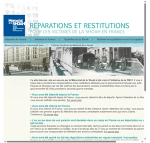 réparations et restitutions pour les victimes de la shoah en france