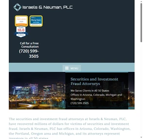 israels neuman plc top u.s. securities and investment attorneys