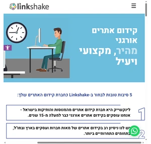 לינקשייק מרקטינג קידום אתרים ושיווק באינטרנט. שעובד 