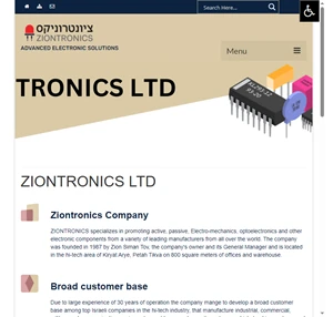 Ziontronics Ltd Electronic Components ציונטרוניקס רכיבי אלקטרוניקה