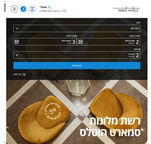 רשת מלונות סמארט הוטלס מלונות בירושלים ו במצפה רמון