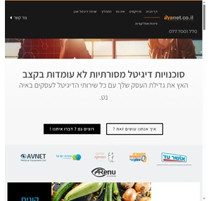 Ayanet כל שירותי המחשוב והאינטרנט תחת קורת גג אחת