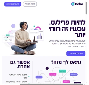 פקו - מערכת ניהול ייעודית לפרילנסרים Peko