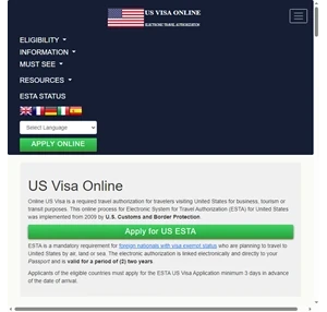 US Tourist Visa Online US Visa Online Travel Authorization for the USA