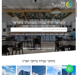CoWorker - אתר למציאת משרדים חללי עבודה ומה שביניהם
