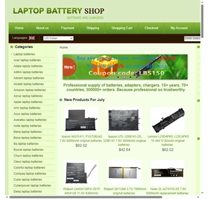 Laptop battery shop wholesale retail batteries 15 years 300000 orders