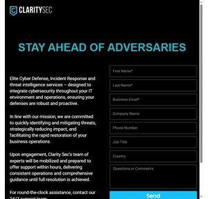 cyber security information security service provider clarity sec