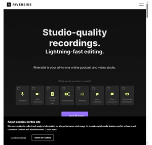 riverside.fm - record podcasts and videos from anywhere