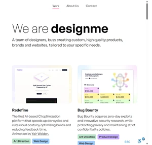 DesignMe - Product design web design branding