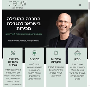 חברת GROW בניהול רועי ישורון - מגדילים מכירות מעל 20 שנה