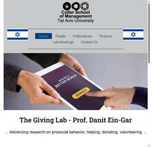 The Giving Lab - Prof. Danit Ein-Gar