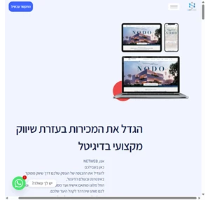 NETWEB דפי נחיתה בניית אתרים קידום יעיל בדיגיטל