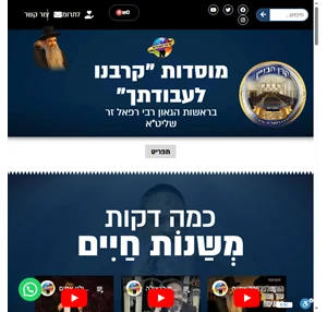 מוסדות קרבנו לעבודתך בראשות הגאון רבי רפאל זר שליט"א ארגון עולמי להפצת יהדות