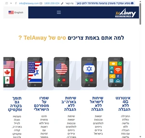 TelAway סים קארד לארה ב קנדה ומקסיקו מחירים מיוחדים ומשתלמים