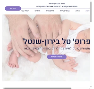 פרופ׳ טל בירון-שנטל מומחית בגניקולוגיה במיילדות ובהריונות בסיכון גבוה - שדה ור