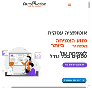 אוטומציה עסקית אוטומציה עסקית לצמיחה והגדלת רווחים - automotion