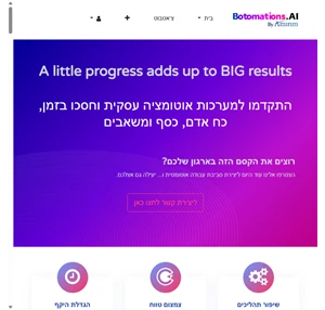 תנו לאוטומציות לעבוד בשבילכם botomations ai