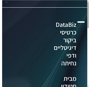 databiz כרטיסי ביקור דיגיטליים מבית סטודיו קסם