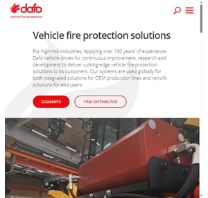 Dafo Vehicle The market leader in Vehicle Fire Protection