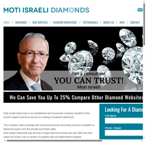 Buy Israeli diamond at best price online Moti Israeli Diamonds