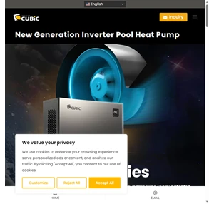 inverter pool spa heat pump manufacturer and supplier cubic