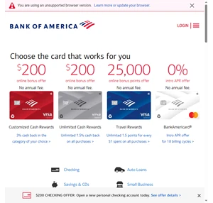 bank of america - banking credit cards loans and merrill investing